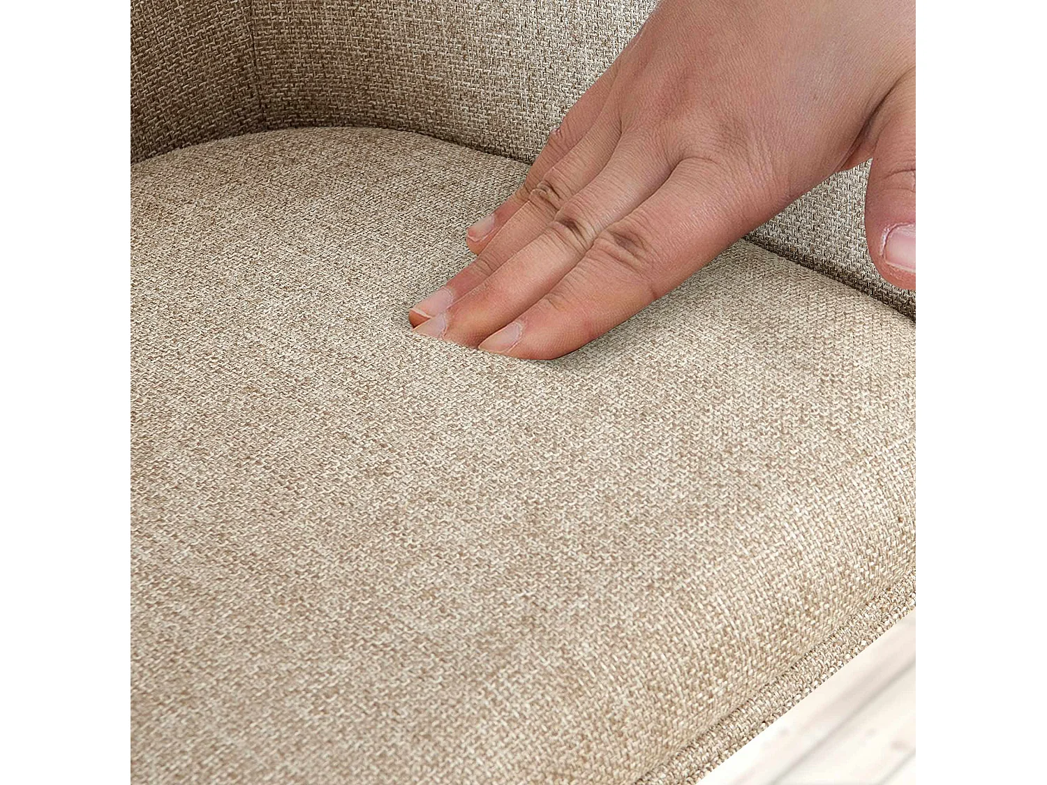 chaises avec accoudoirs - Tissu - Taupe - Tipton