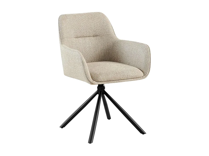 chaises avec accoudoirs - Tissu - Taupe - Tipton