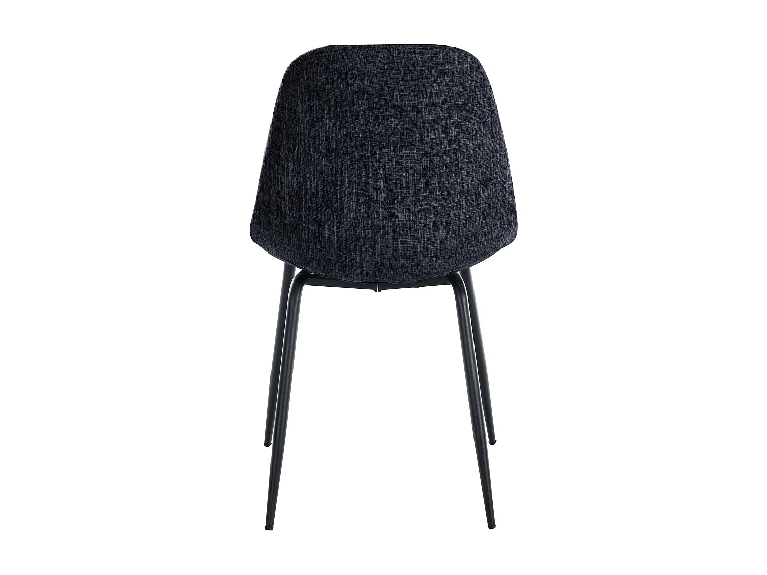 Lot de 2  chaise salle à manger - Tissu - Noir - Tom