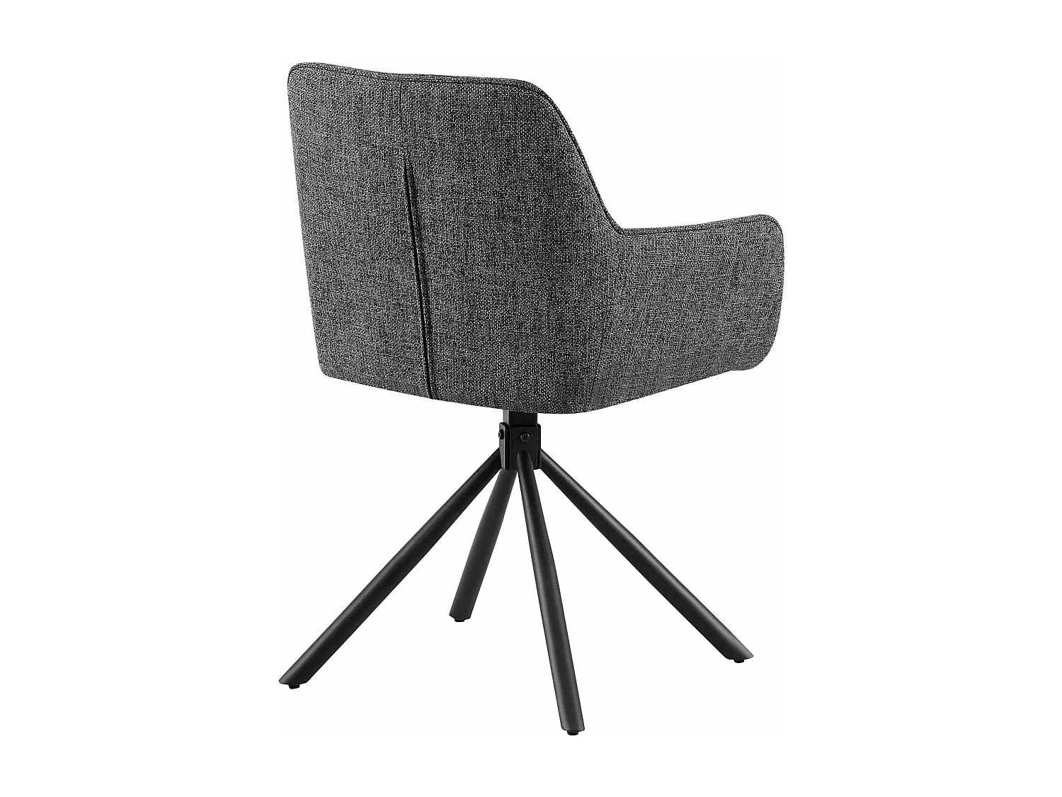 chaises avec accoudoirs - Tissu - Gris foncé - Tipton