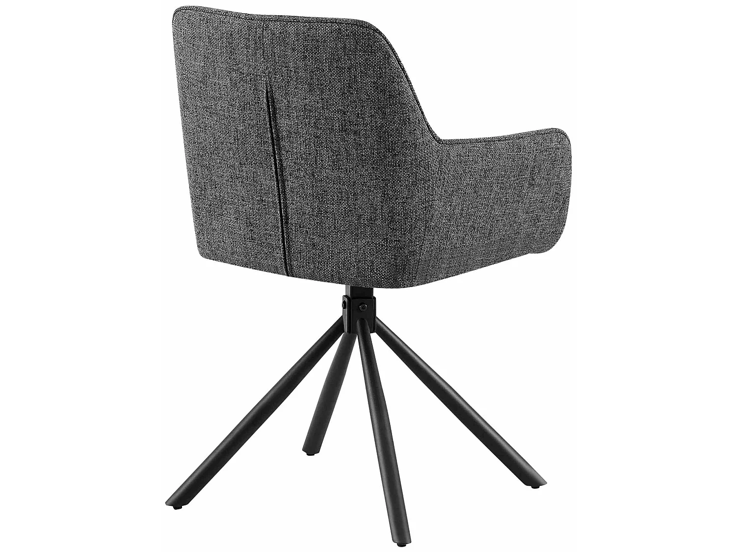 chaises avec accoudoirs - Tissu - Gris foncé - Tipton