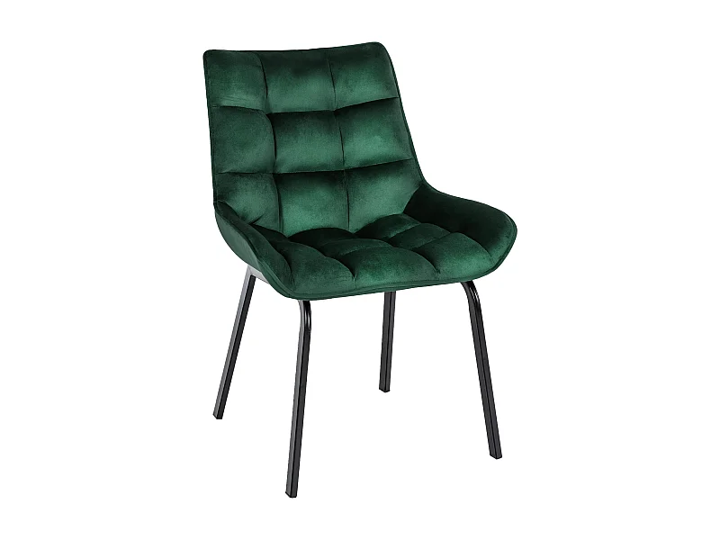 chaise salle à manger - Velours - Vert - Saranda