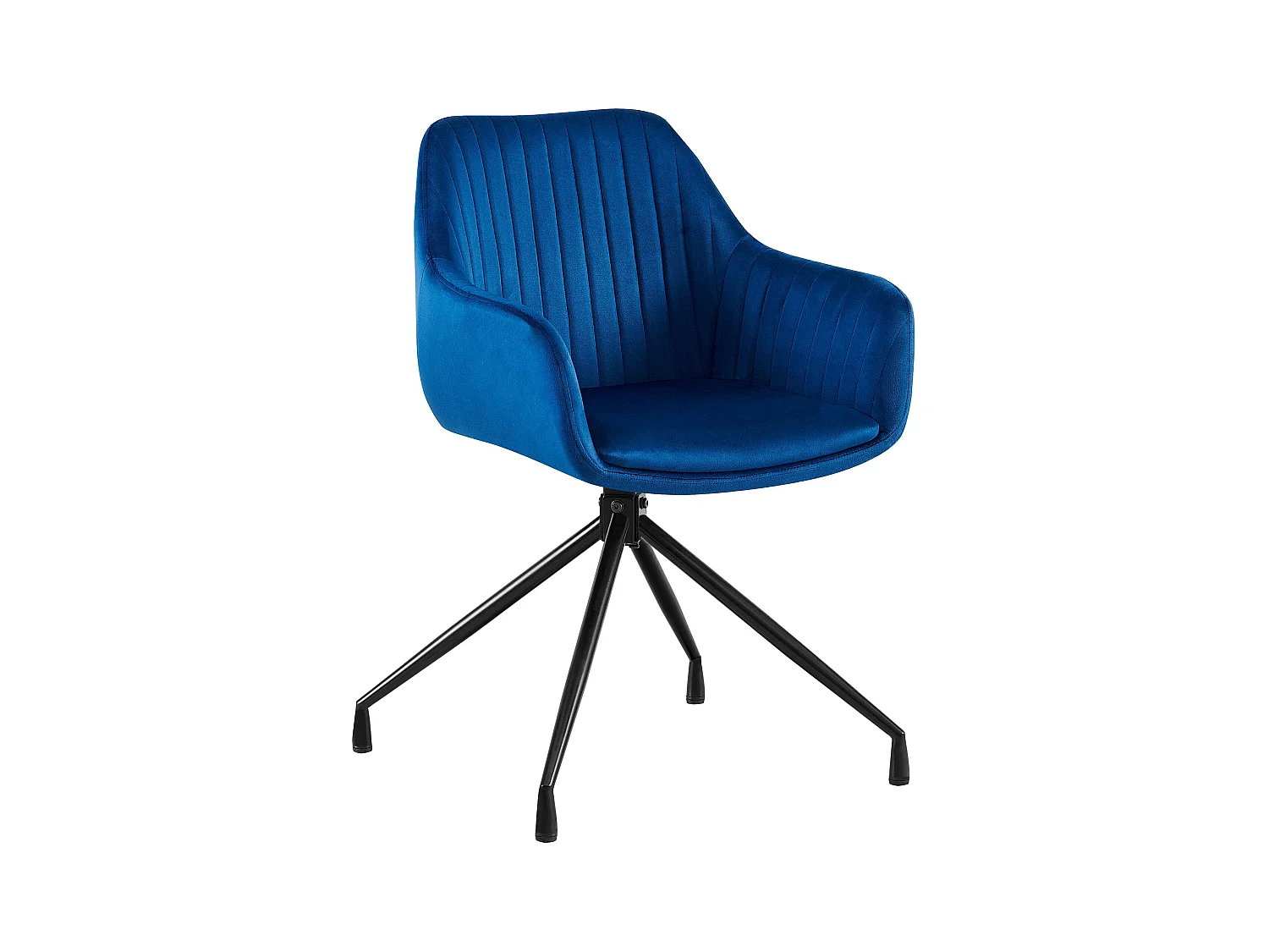 chaise salle à manger - Velours - Bleu foncé - Welby