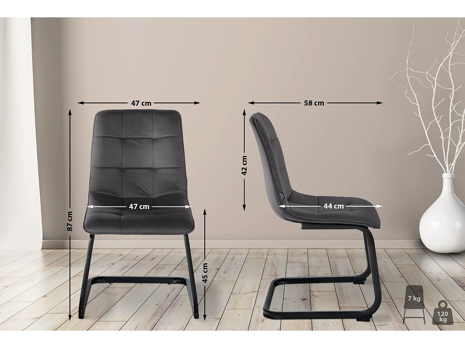 chaises oscillantes - Métal - Noir - Vermont