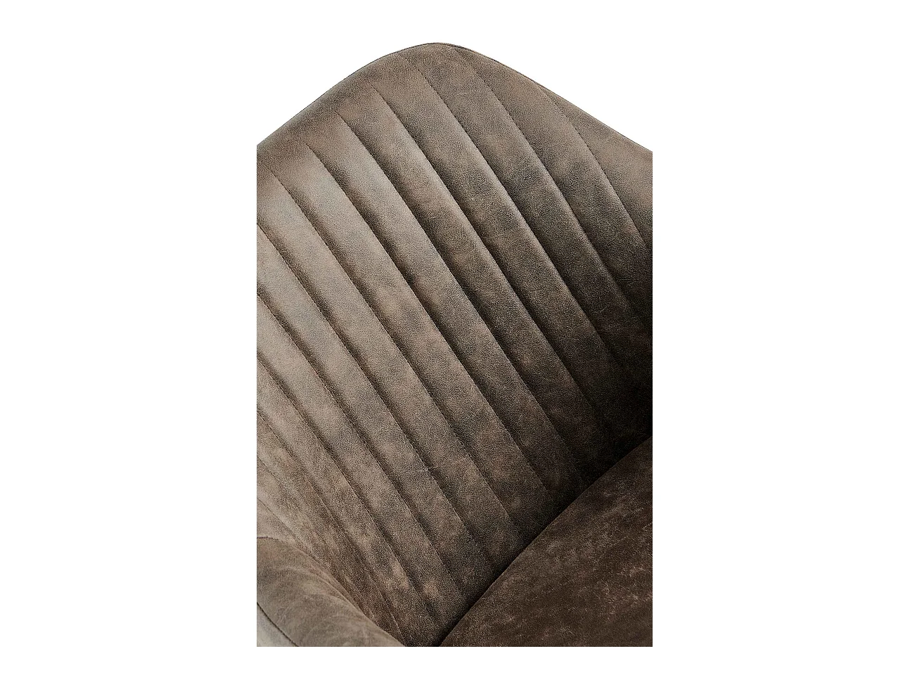 chaise salle à manger - Similicuir vintage - Gris - Welby