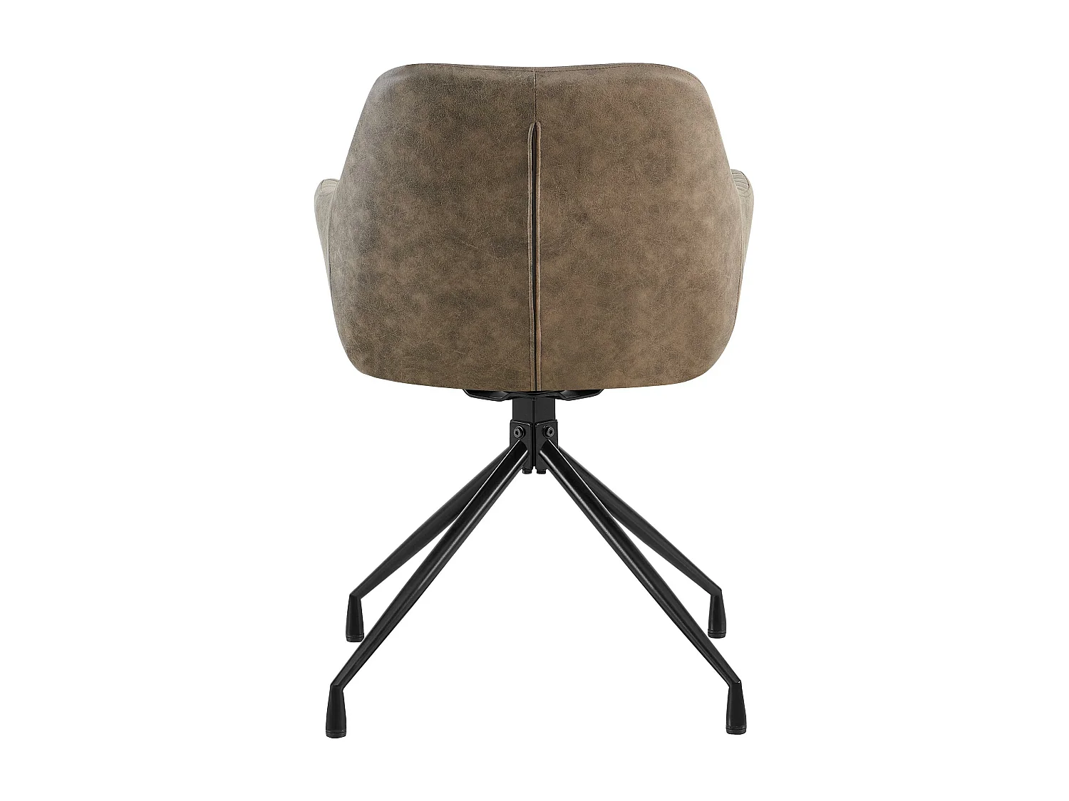 chaise salle à manger - Similicuir vintage - Gris - Welby