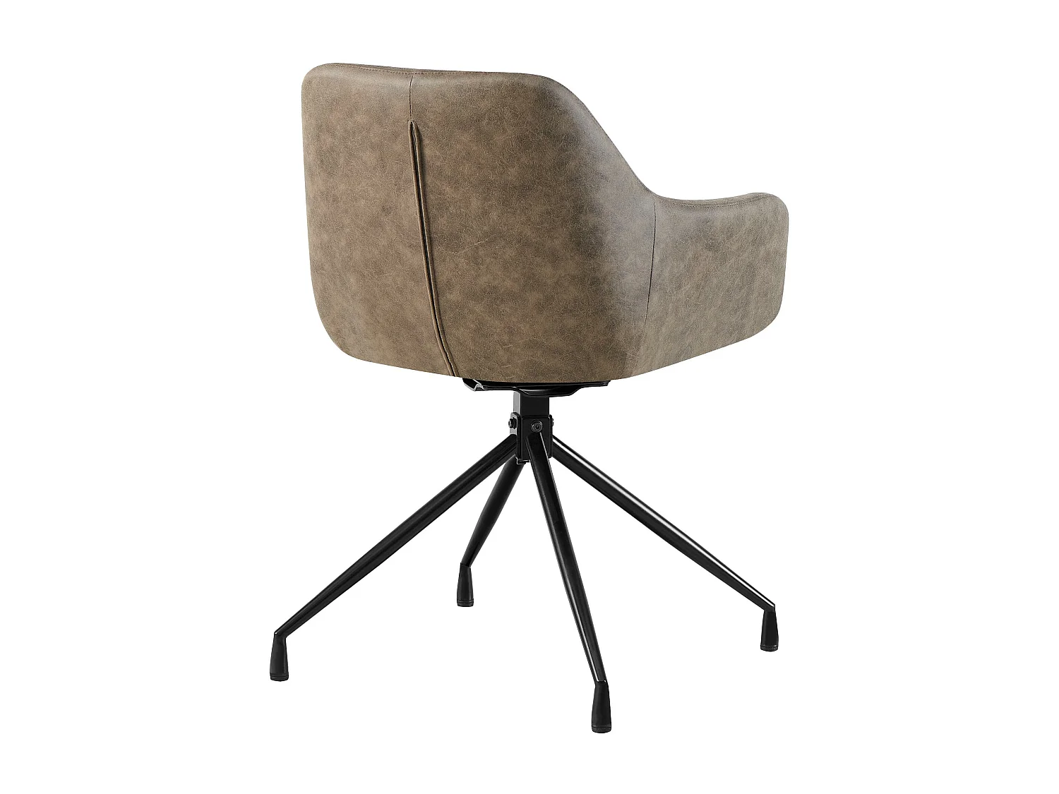 chaise salle à manger - Similicuir vintage - Gris - Welby