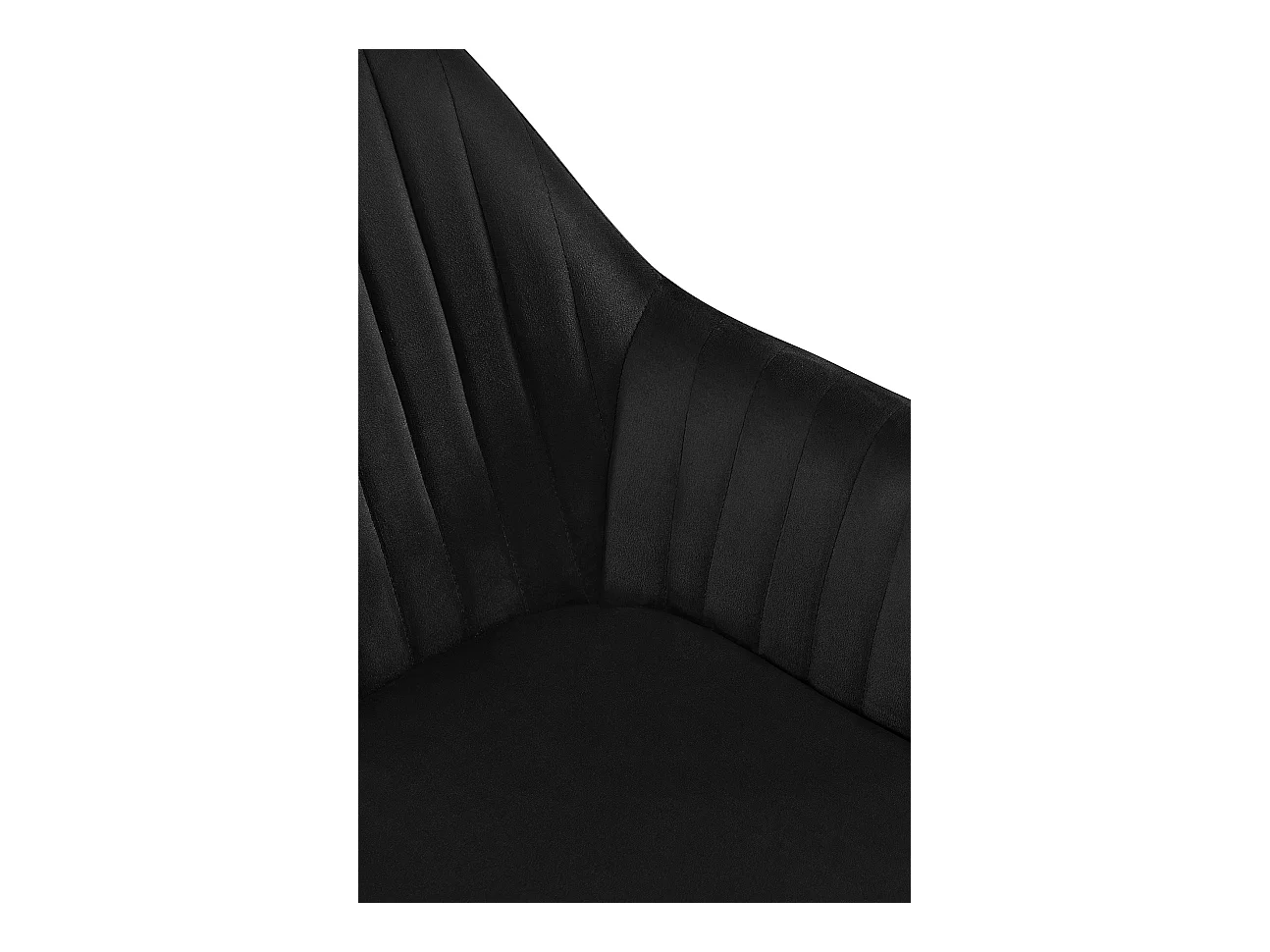 chaise salle à manger - Velours - Noir - Welby