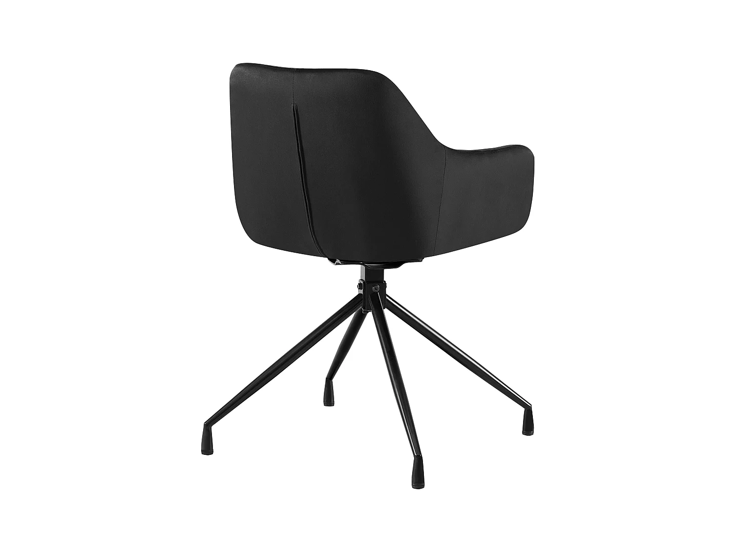 chaise salle à manger - Velours - Noir - Welby