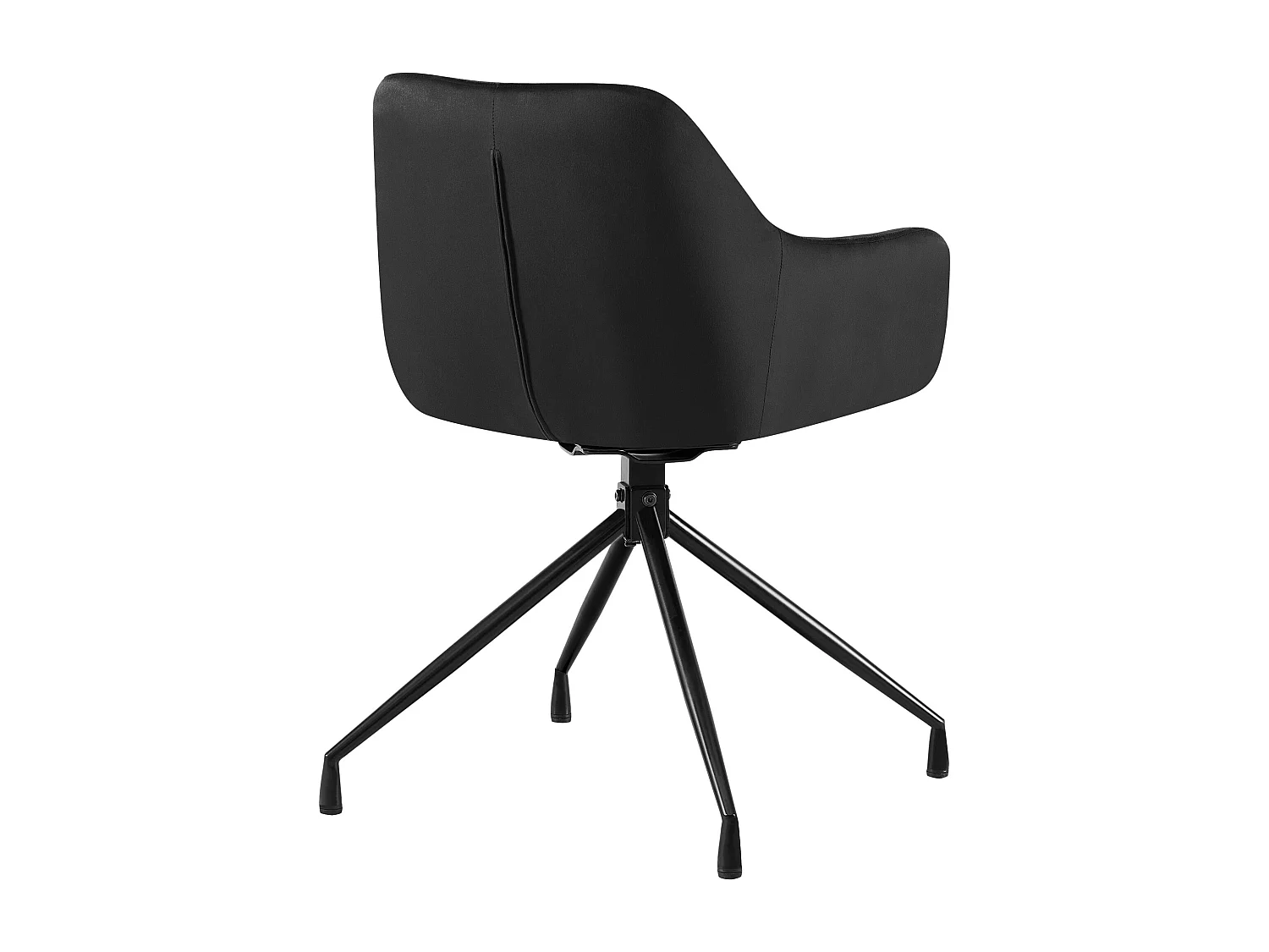 chaise salle à manger - Velours - Noir - Welby