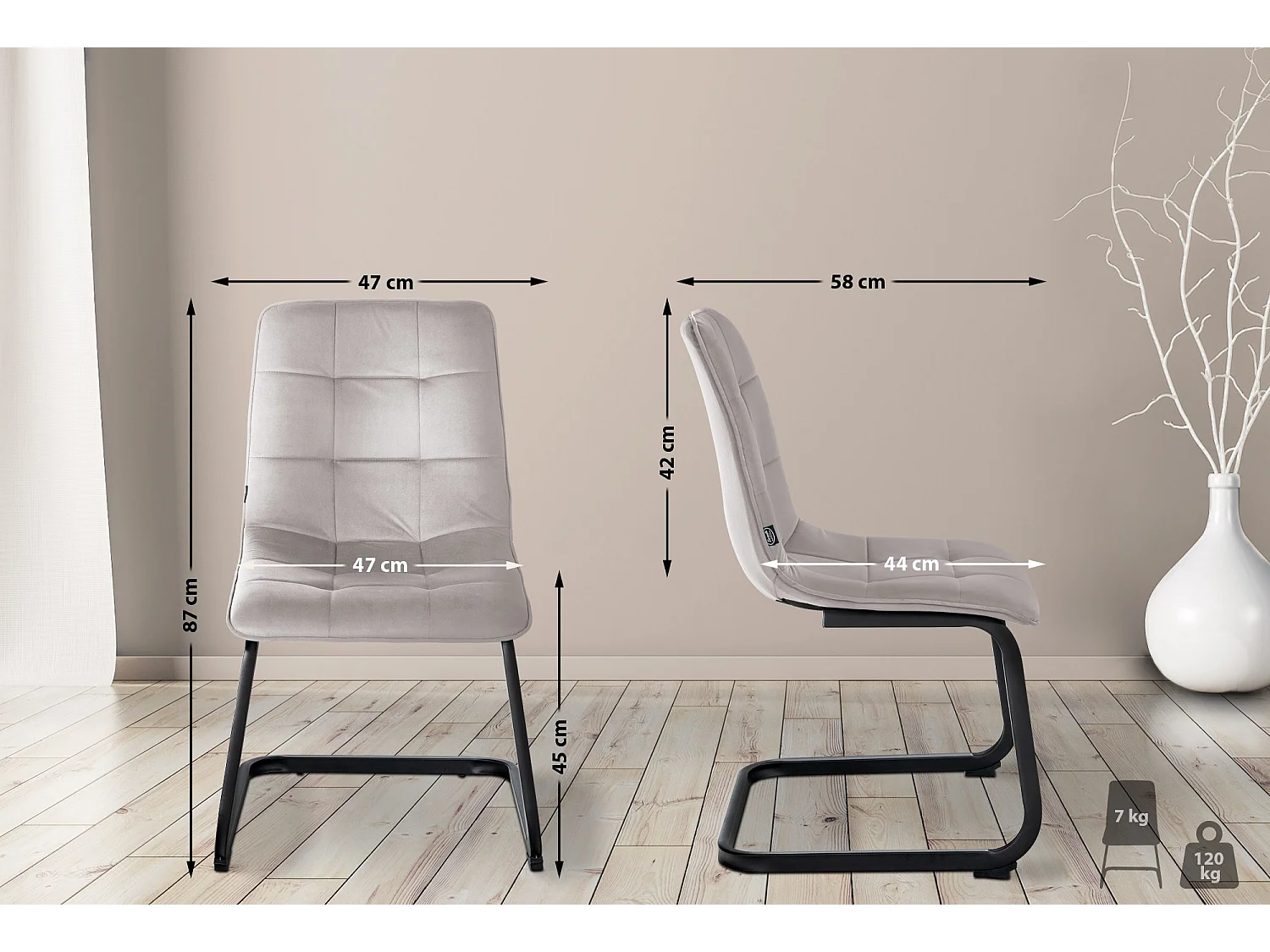 chaises oscillantes - Métal & Nature - Gris - Vermont