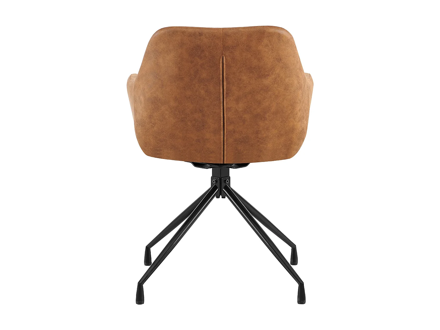 chaise salle à manger - Similicuir vintage - Marron clair - Welby