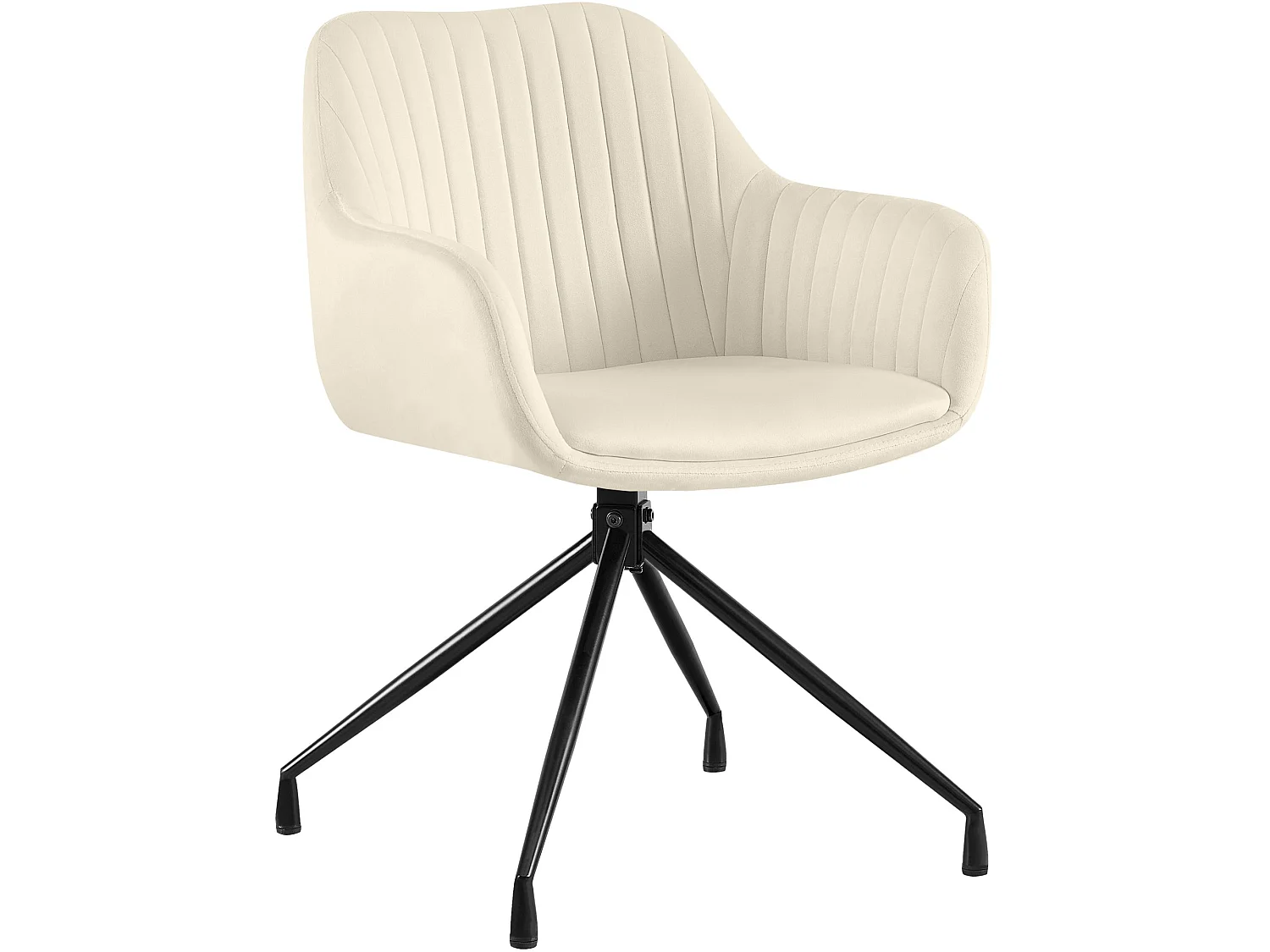 chaise salle à manger - Velours - Crème - Welby