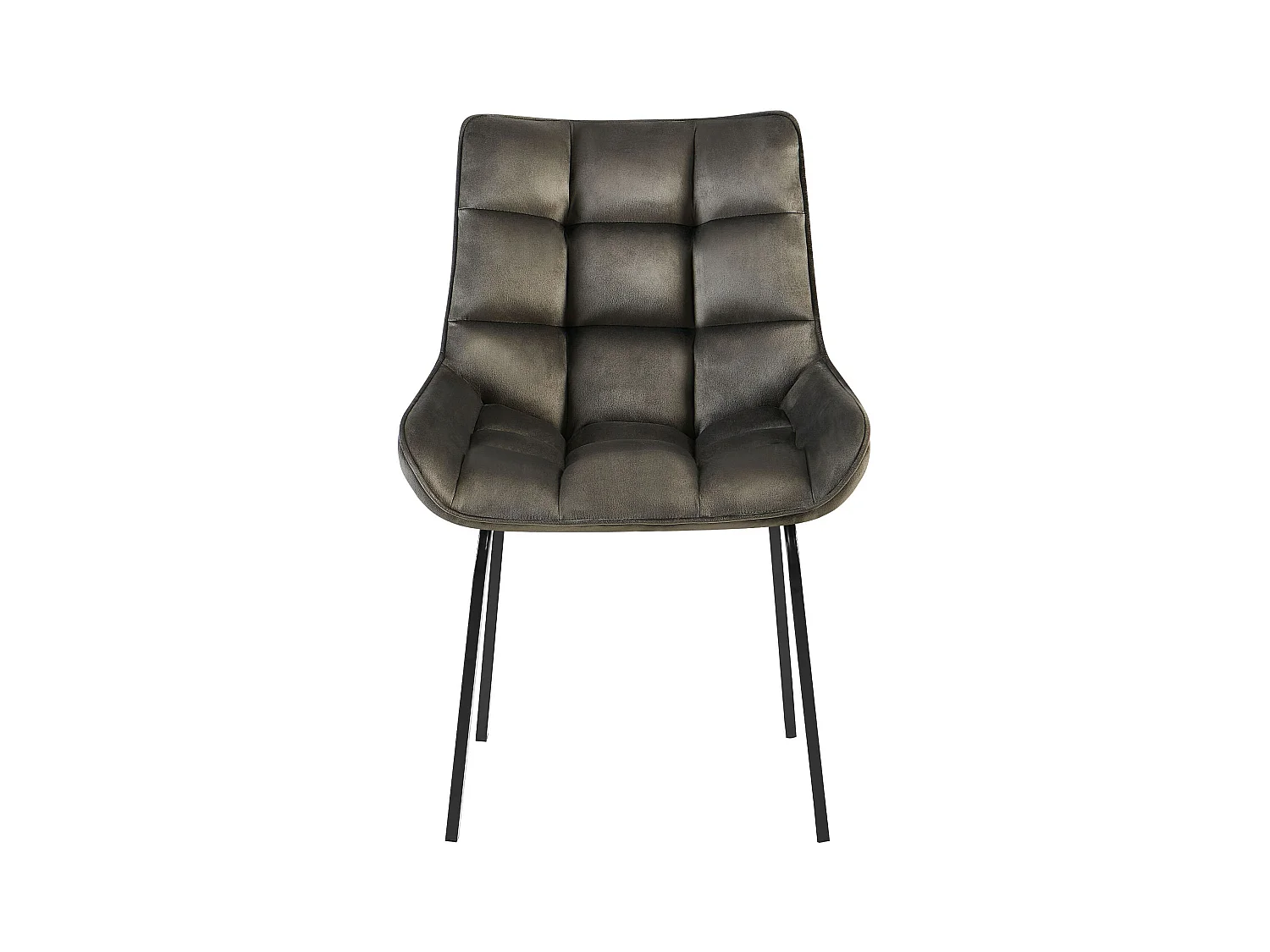 chaise salle à manger - Velours - Anthracite - Saranda