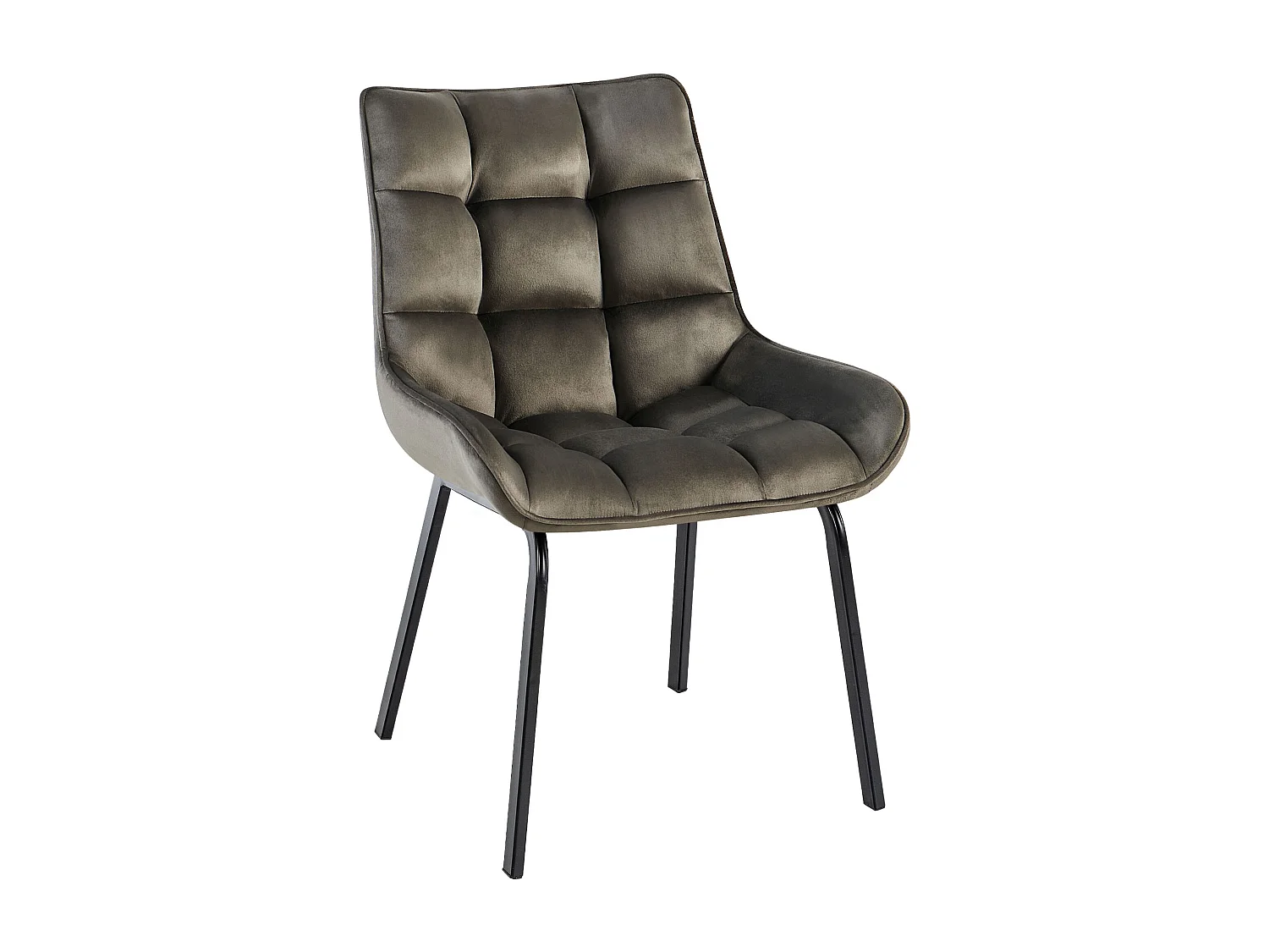 chaise salle à manger - Velours - Anthracite - Saranda