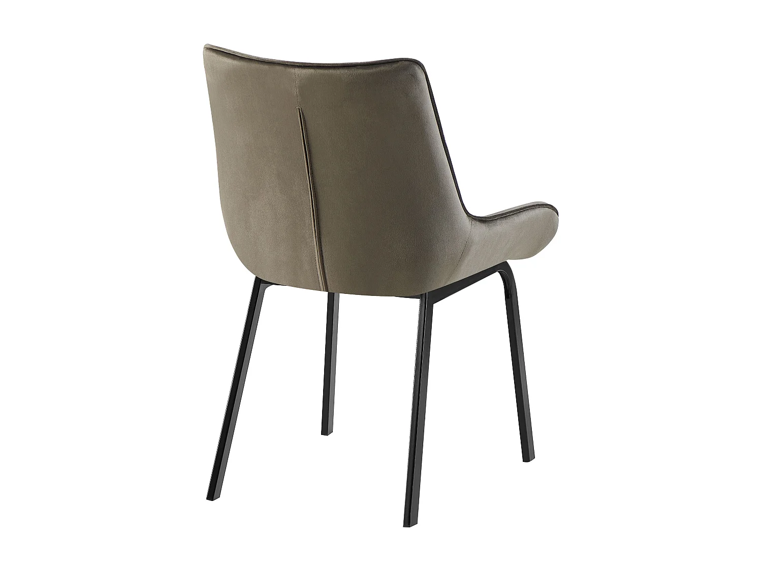 chaise salle à manger - Velours - Anthracite - Saranda