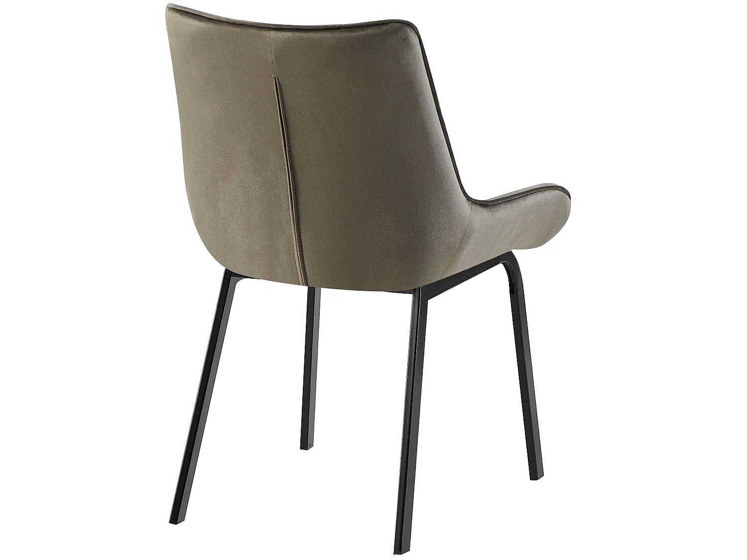 chaise salle à manger - Velours - Anthracite - Saranda