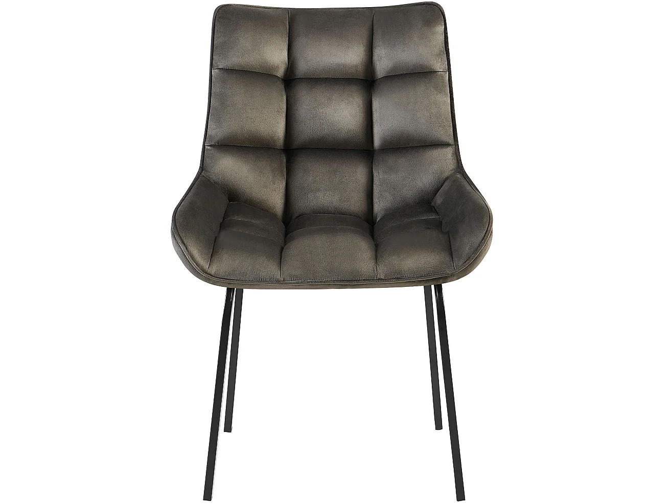 chaise salle à manger - Velours - Anthracite - Saranda