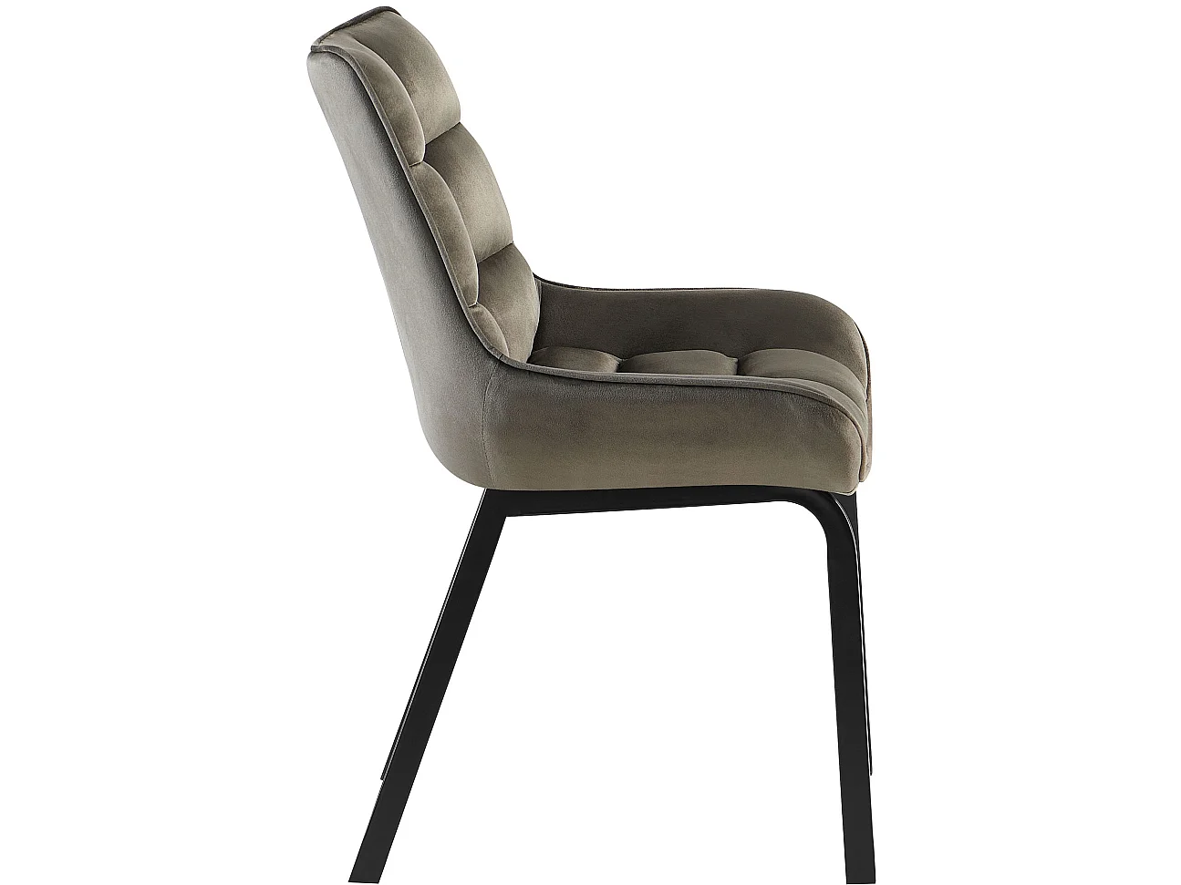 chaise salle à manger - Velours - Anthracite - Saranda