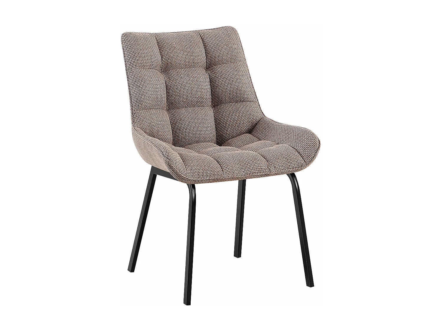 chaise salle à manger - Tissu - Marron terre - Saranda