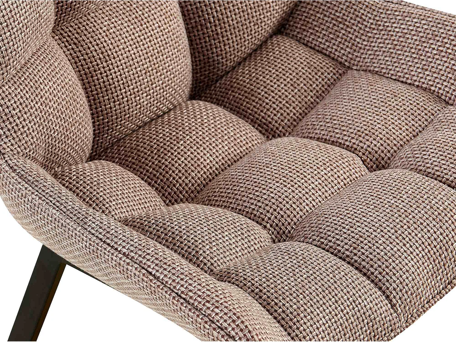 chaise salle à manger - Tissu - Marron terre - Saranda