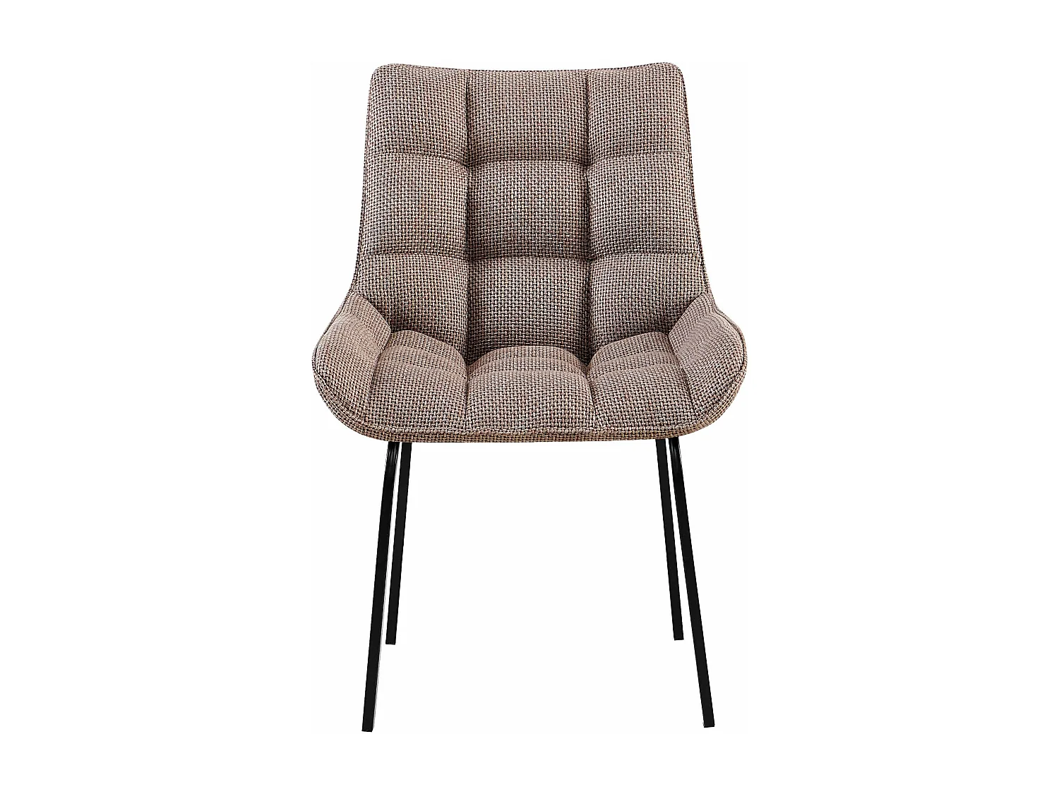 chaise salle à manger - Tissu - Marron terre - Saranda