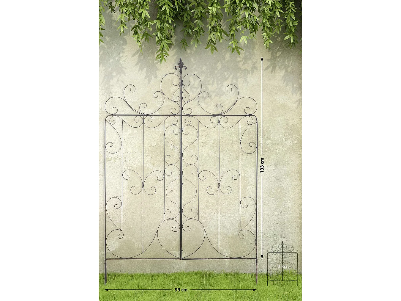 Lot de 2  Treillis - Métal - Bronze - Mandevilla