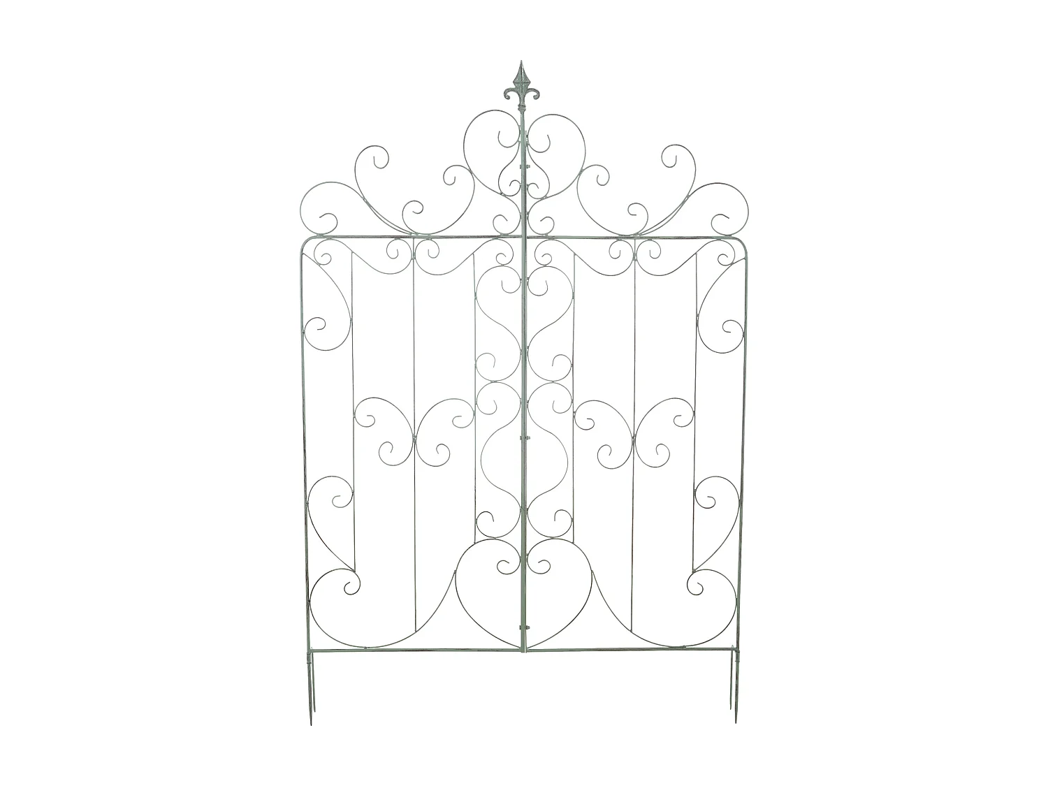 Lot de 2  Treillis - Métal - Vert antique - Mandevilla