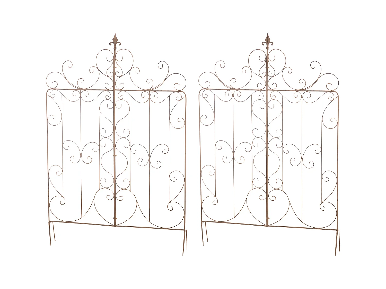 Lot de 2  Treillis - Métal - Marron antique - Mandevilla