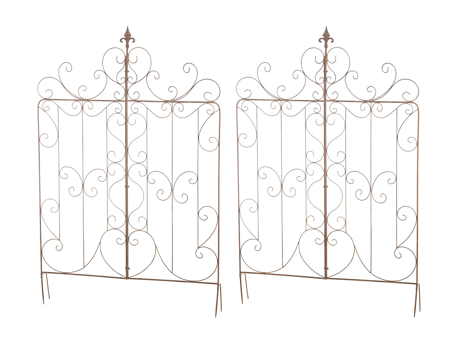 Lot de 2  Treillis - Métal - Marron antique - Mandevilla