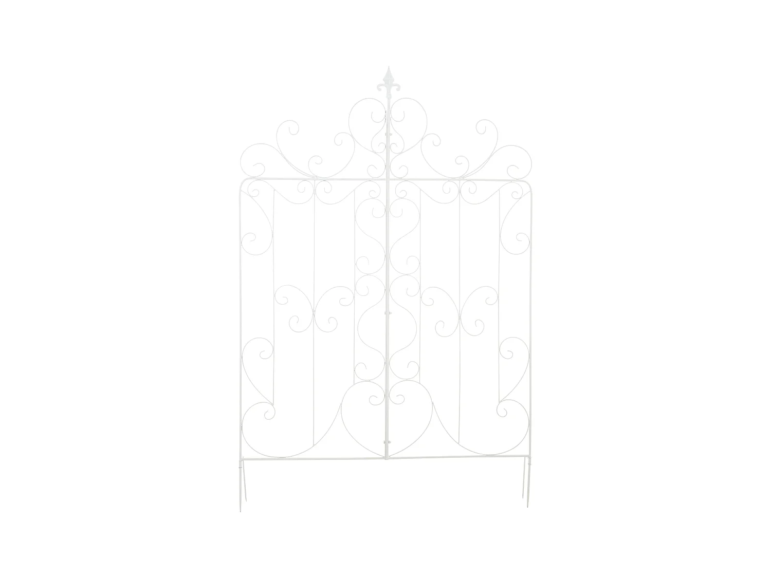 Lot de 2  Treillis - Métal - Blanc - Mandevilla