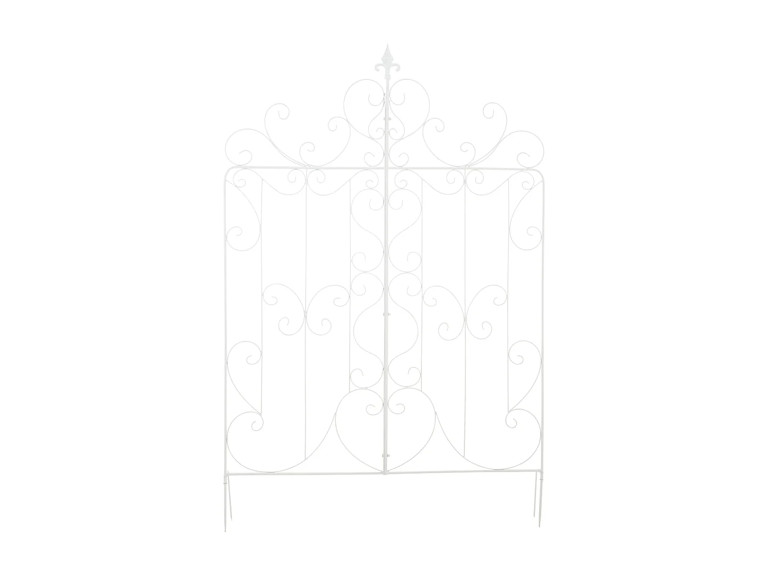 Lot de 2  Treillis - Métal - Blanc - Mandevilla