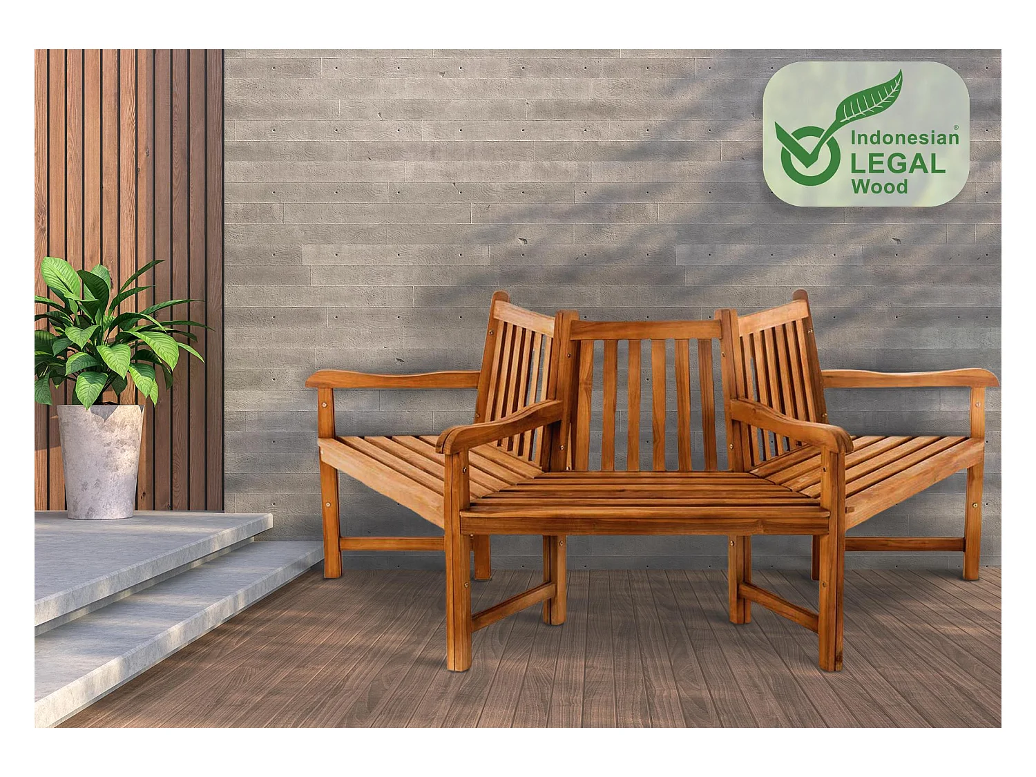 Banc de jardin - Bois - Teck - Kenna