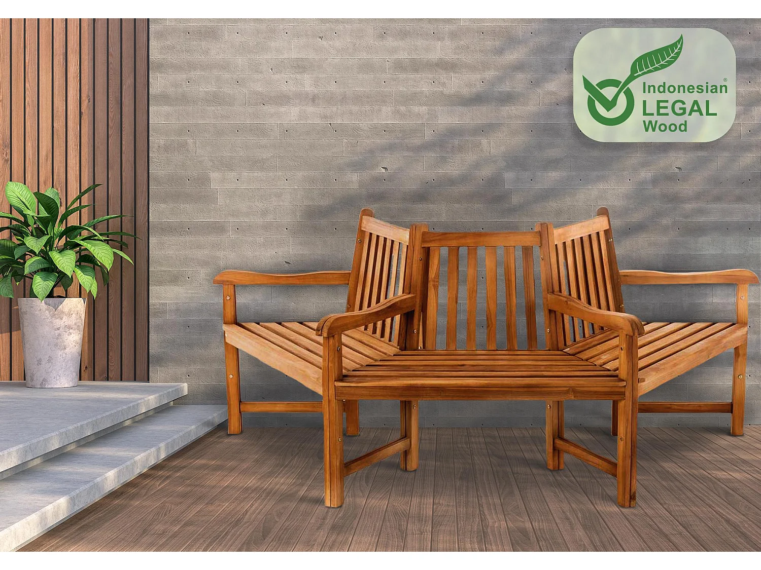 Banc de jardin - Bois - Teck - Kenna