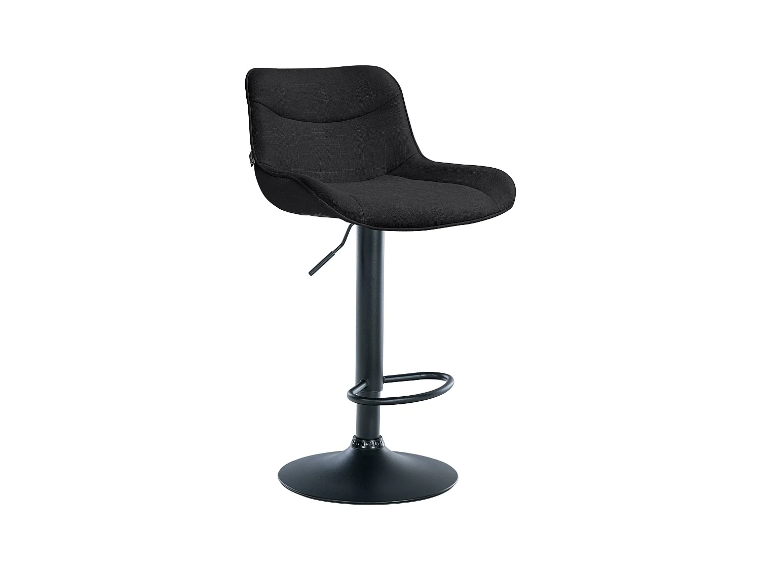 Tabouret de bar - Tissu & Noir - Noir - Vonore
