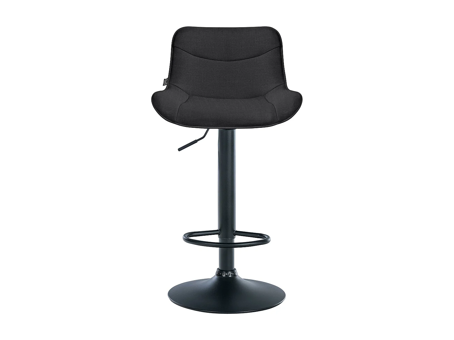 Tabouret de bar - Tissu & Noir - Noir - Vonore