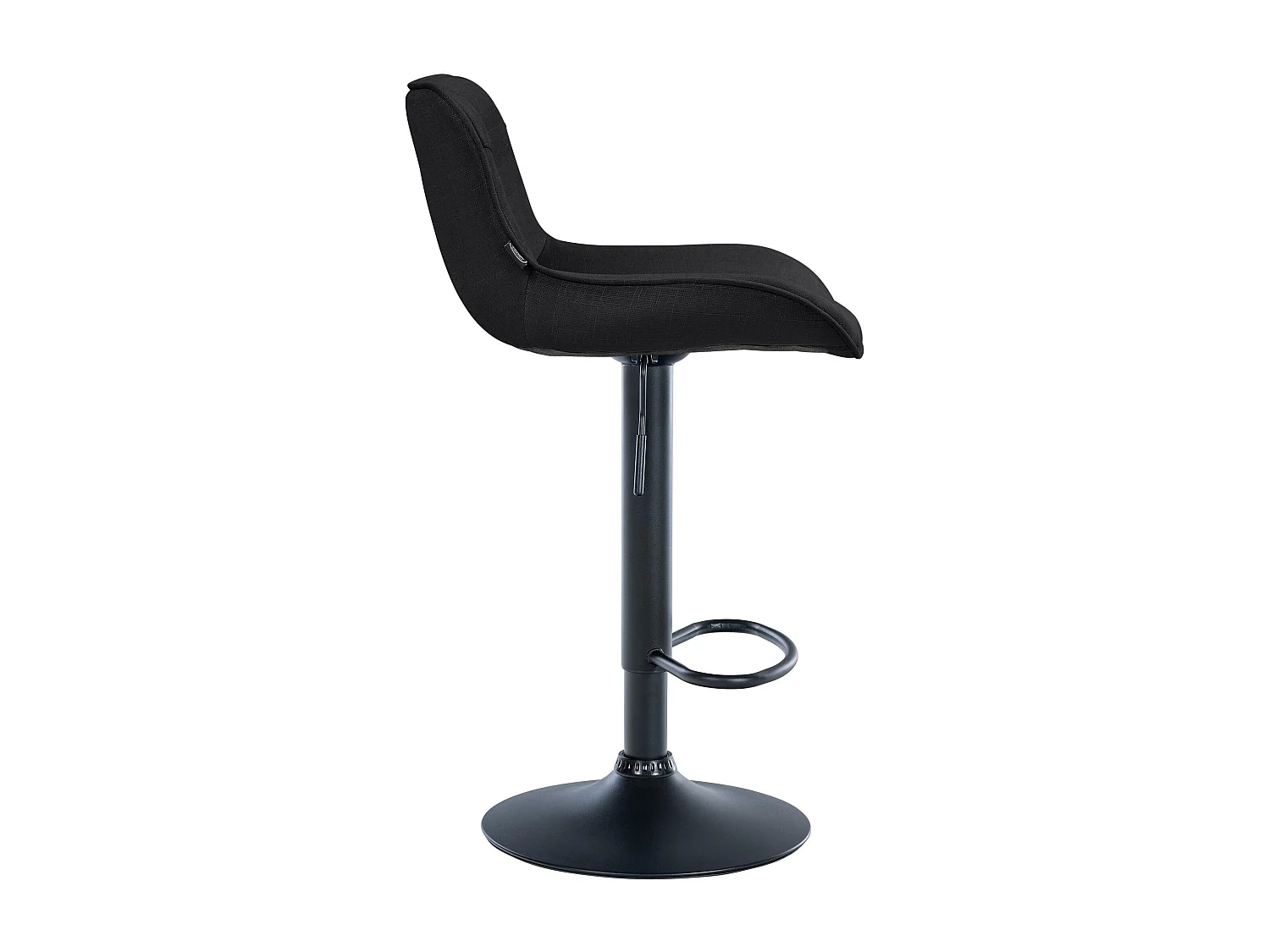 Tabouret de bar - Tissu & Noir - Noir - Vonore