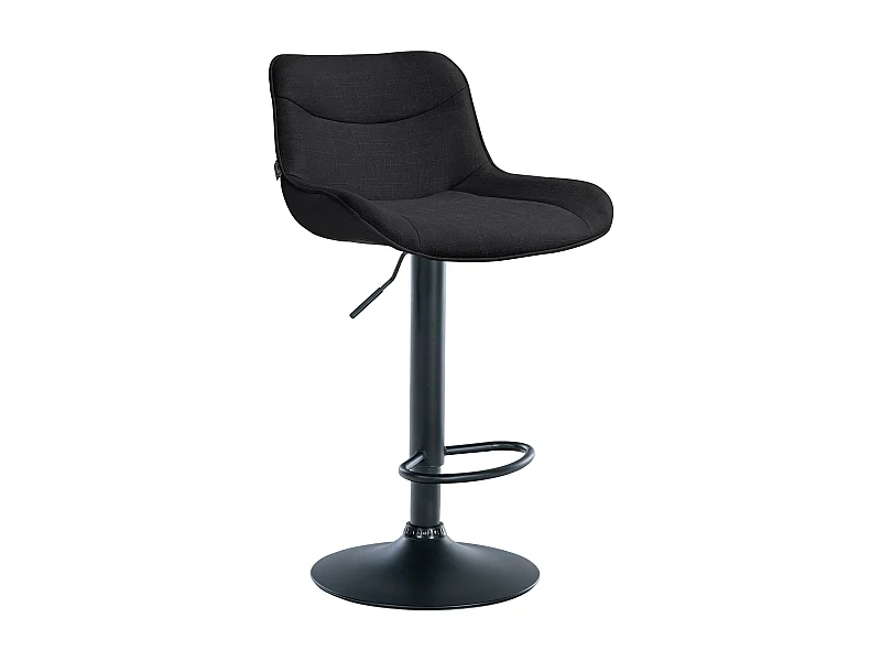 Tabouret de bar - Tissu & Noir - Noir - Vonore