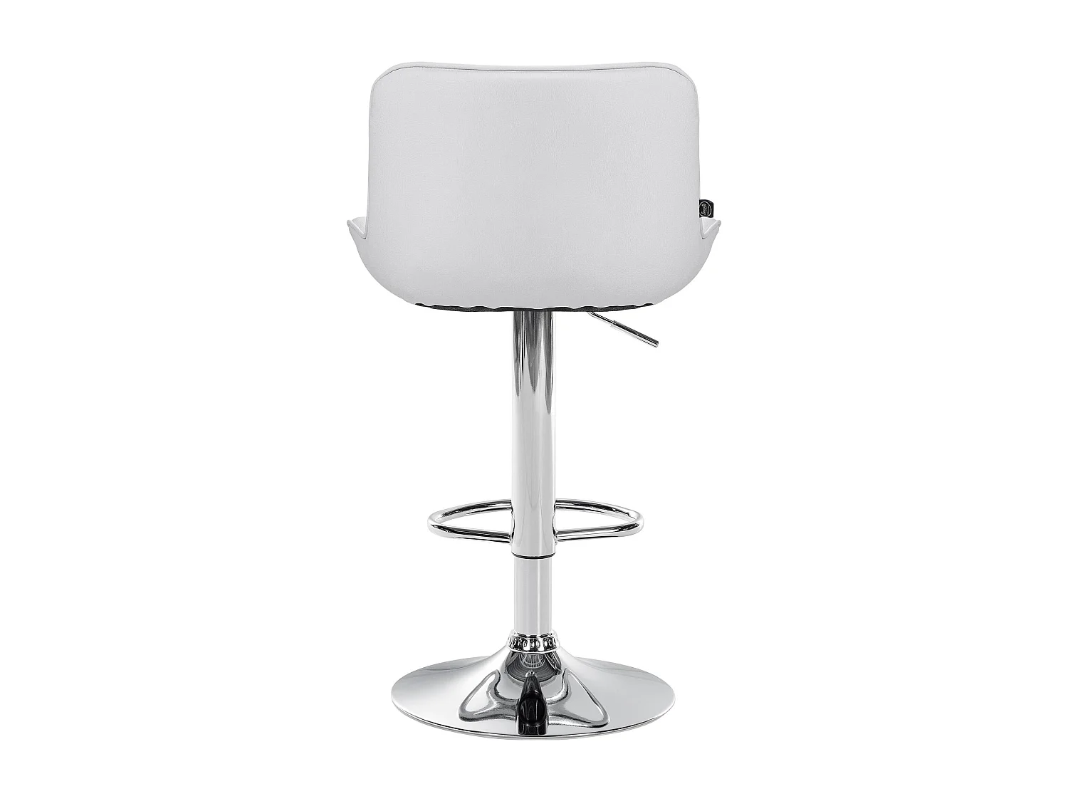 Lot de 2  Tabouret de bar - Similicuir & Chrome - Blanc - Vonore
