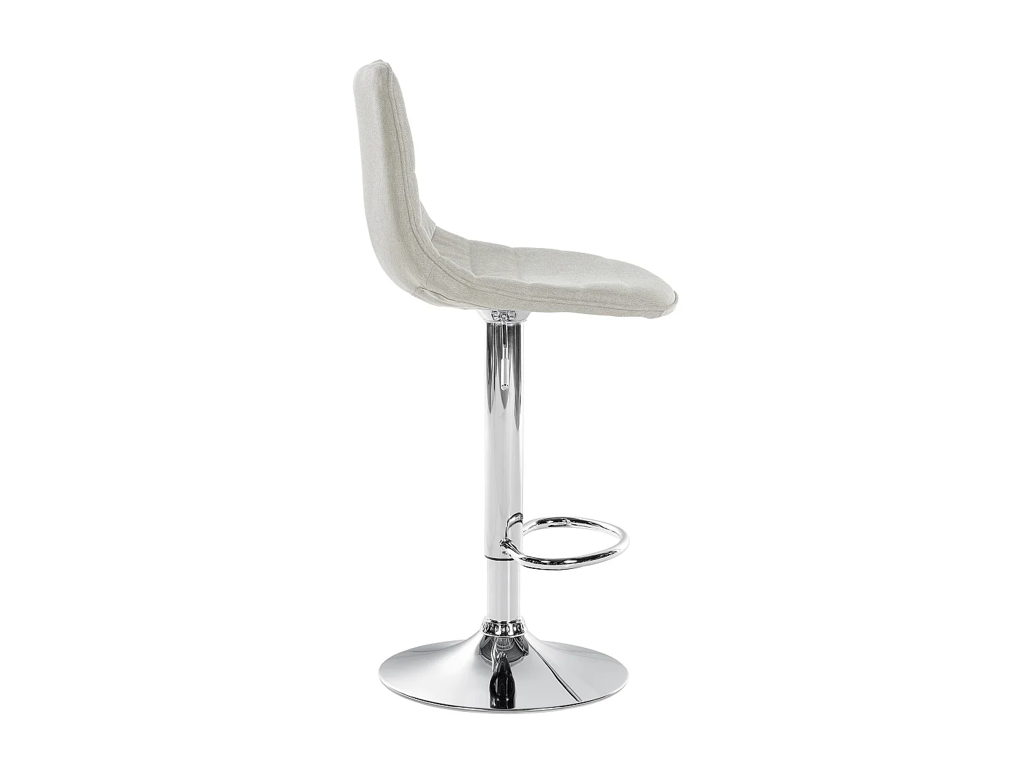 Lot de 2  Tabouret de bar - Tissu - Crème - Lex
