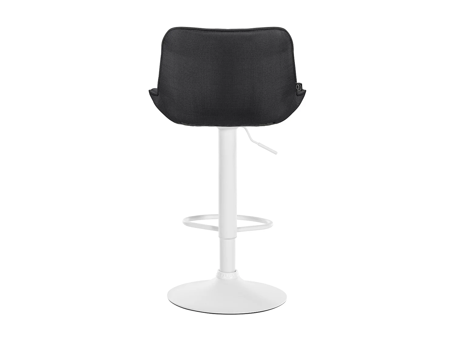 Lot de 2  Tabouret de bar - Tissu & Blanc - Gris foncé - Vonore