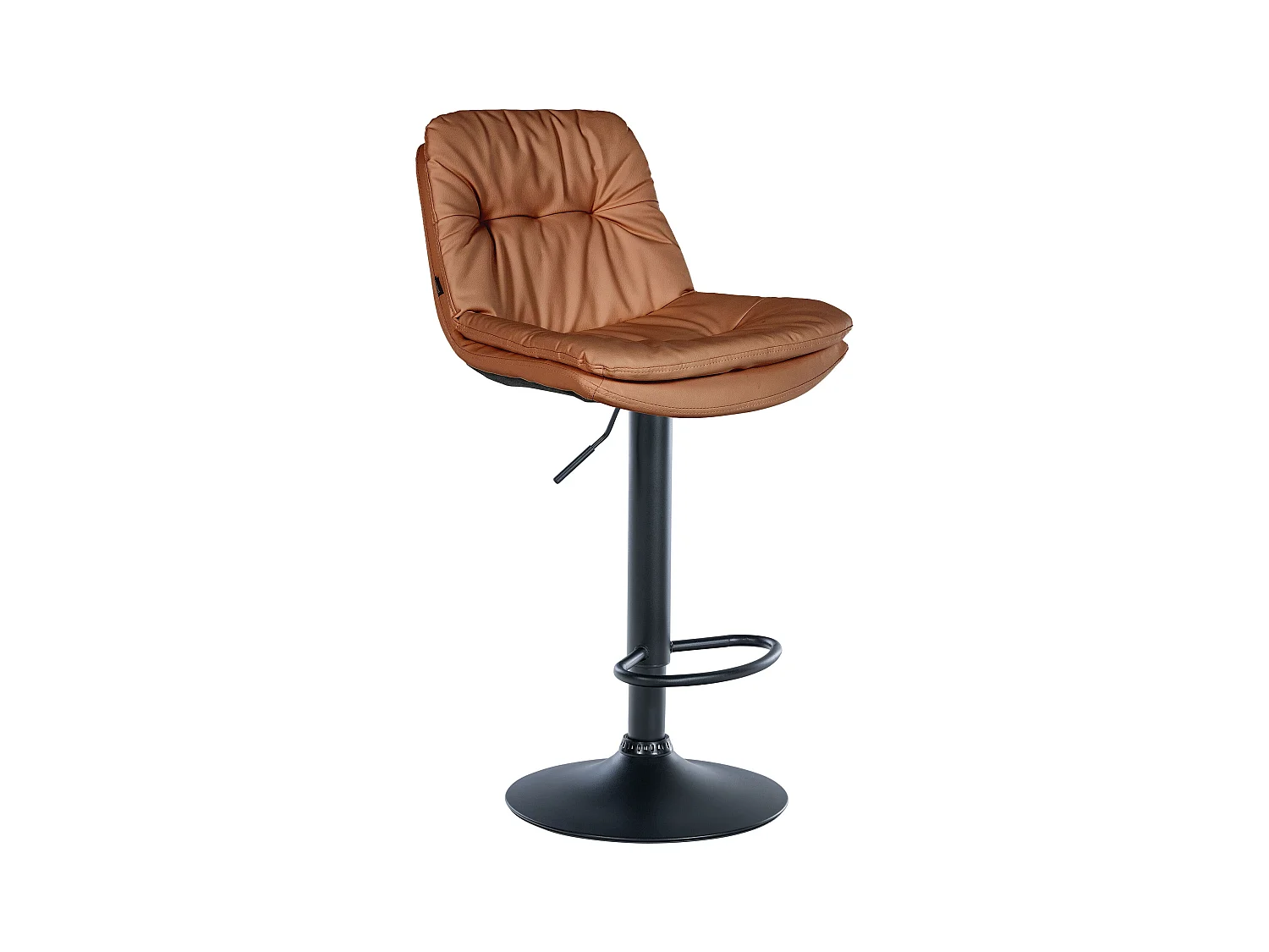 Tabouret de bar - Similicuir - Marron clair - Laurel