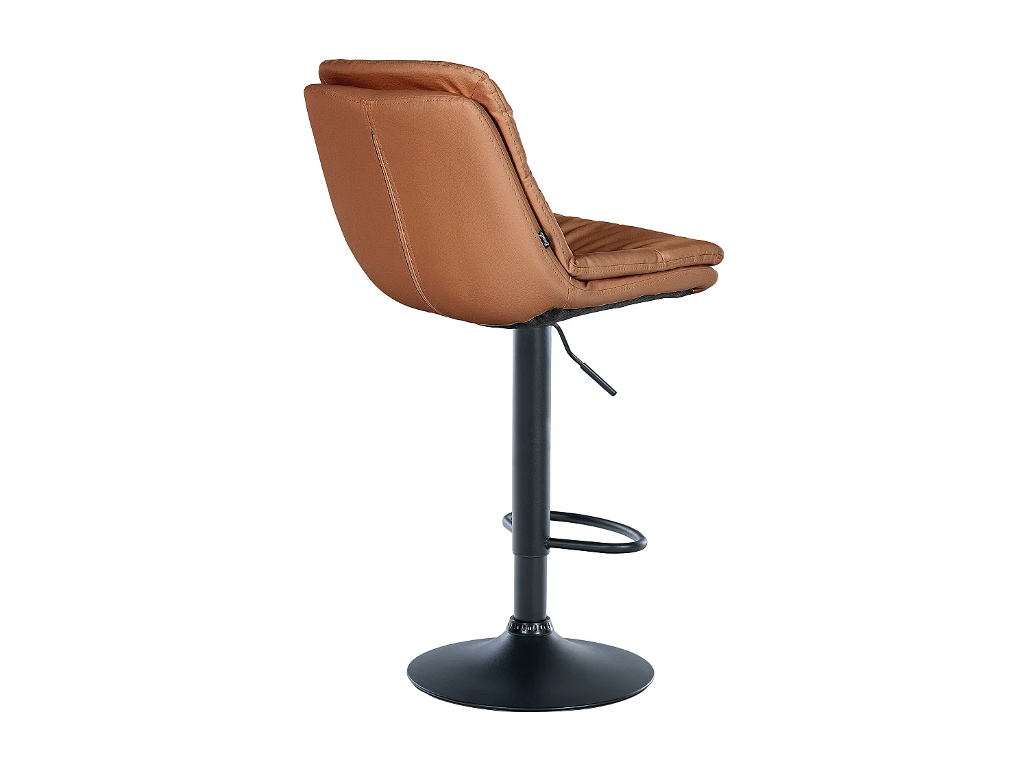 Tabouret de bar - Similicuir - Marron clair - Laurel