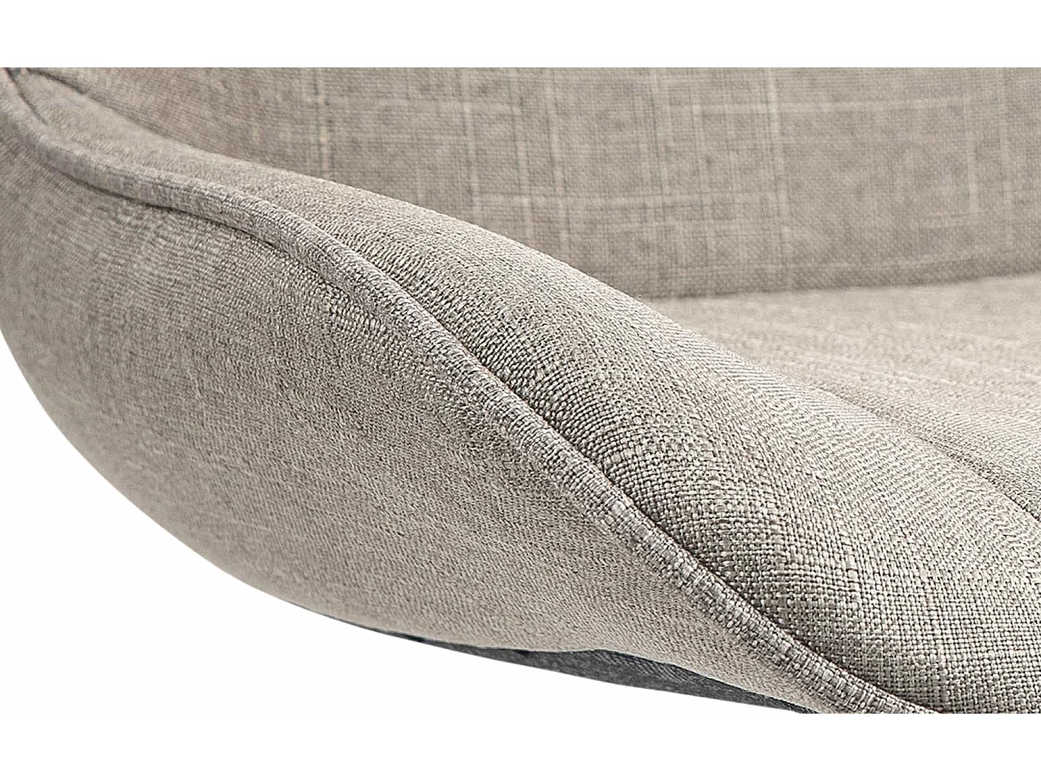 Tabouret de bar - Tissu & Blanc - Taupe - Vonore