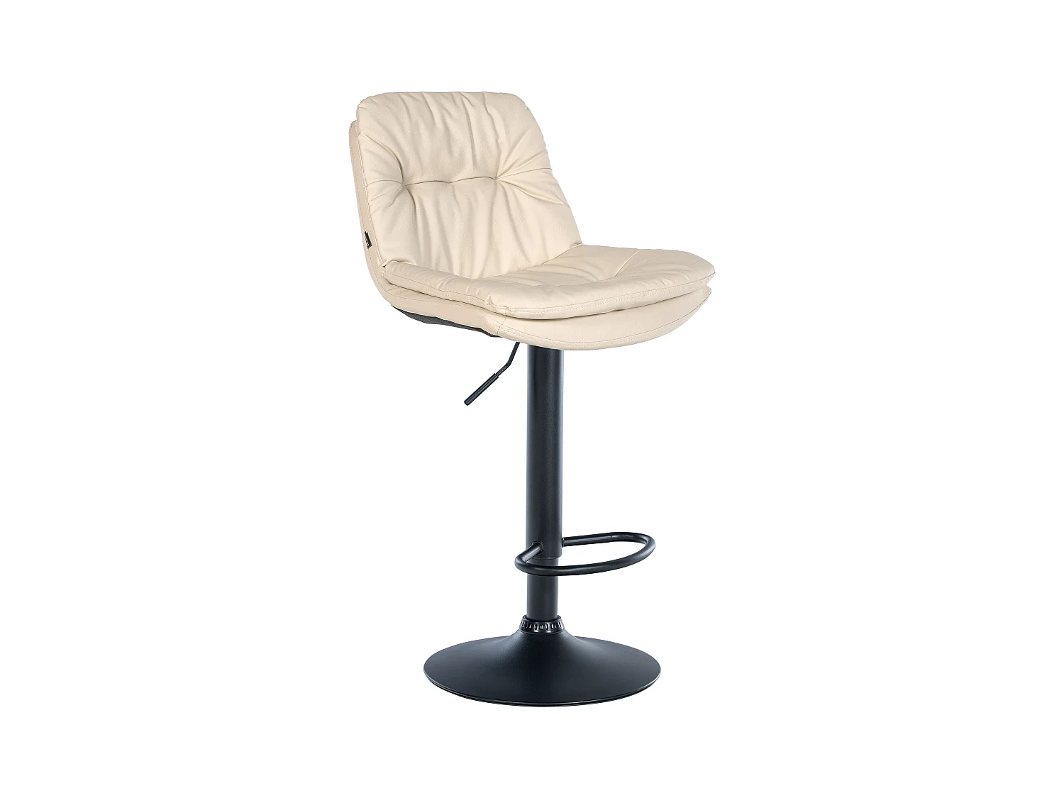 Tabouret de bar - Similicuir - Crème - Laurel