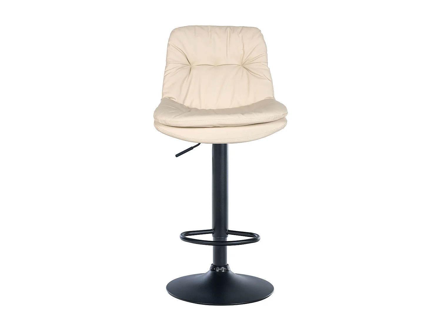 Tabouret de bar - Similicuir - Crème - Laurel