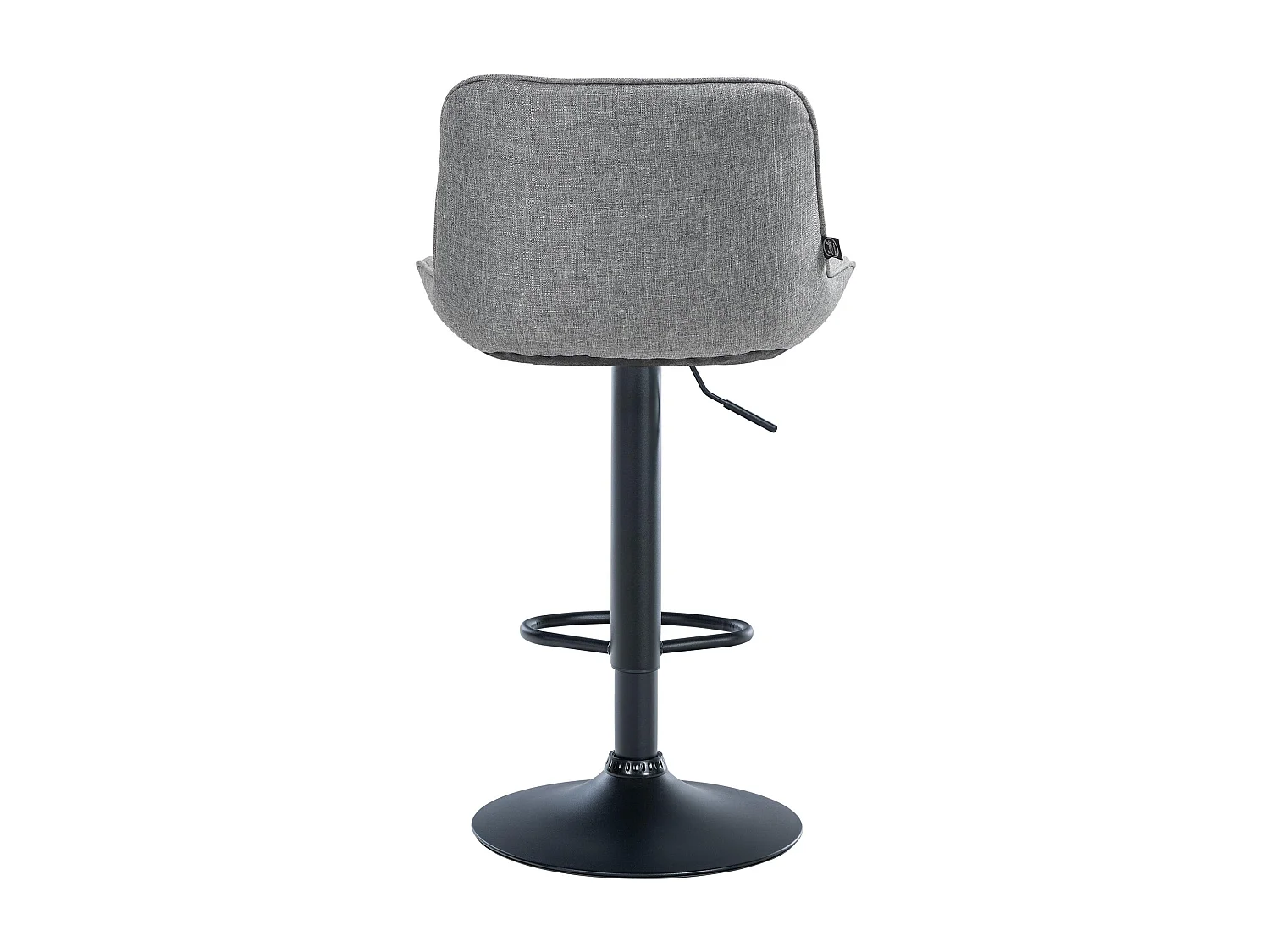 Lot de 2  Tabouret de bar - Tissu & Noir - Gris - Vonore