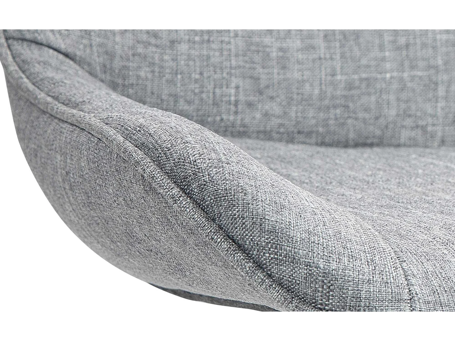 Lot de 2  Tabouret de bar - Tissu & Noir - Gris - Vonore