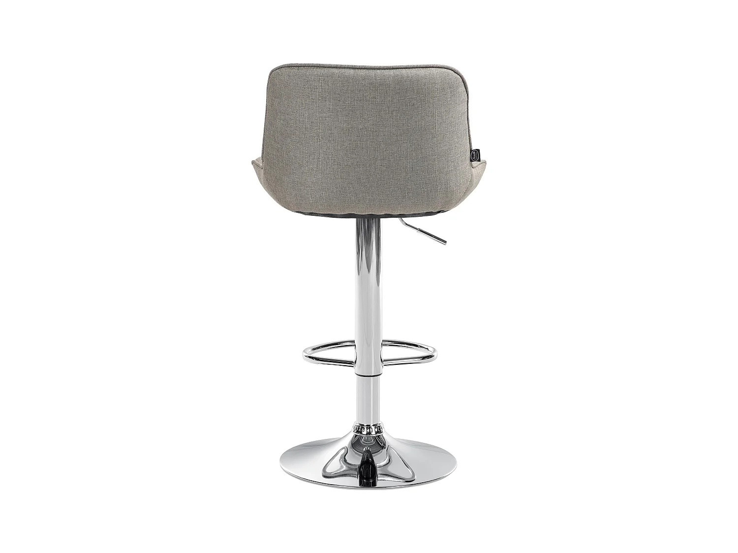 Lot de 2  Tabouret de bar - Tissu & Chrome - Taupe - Vonore
