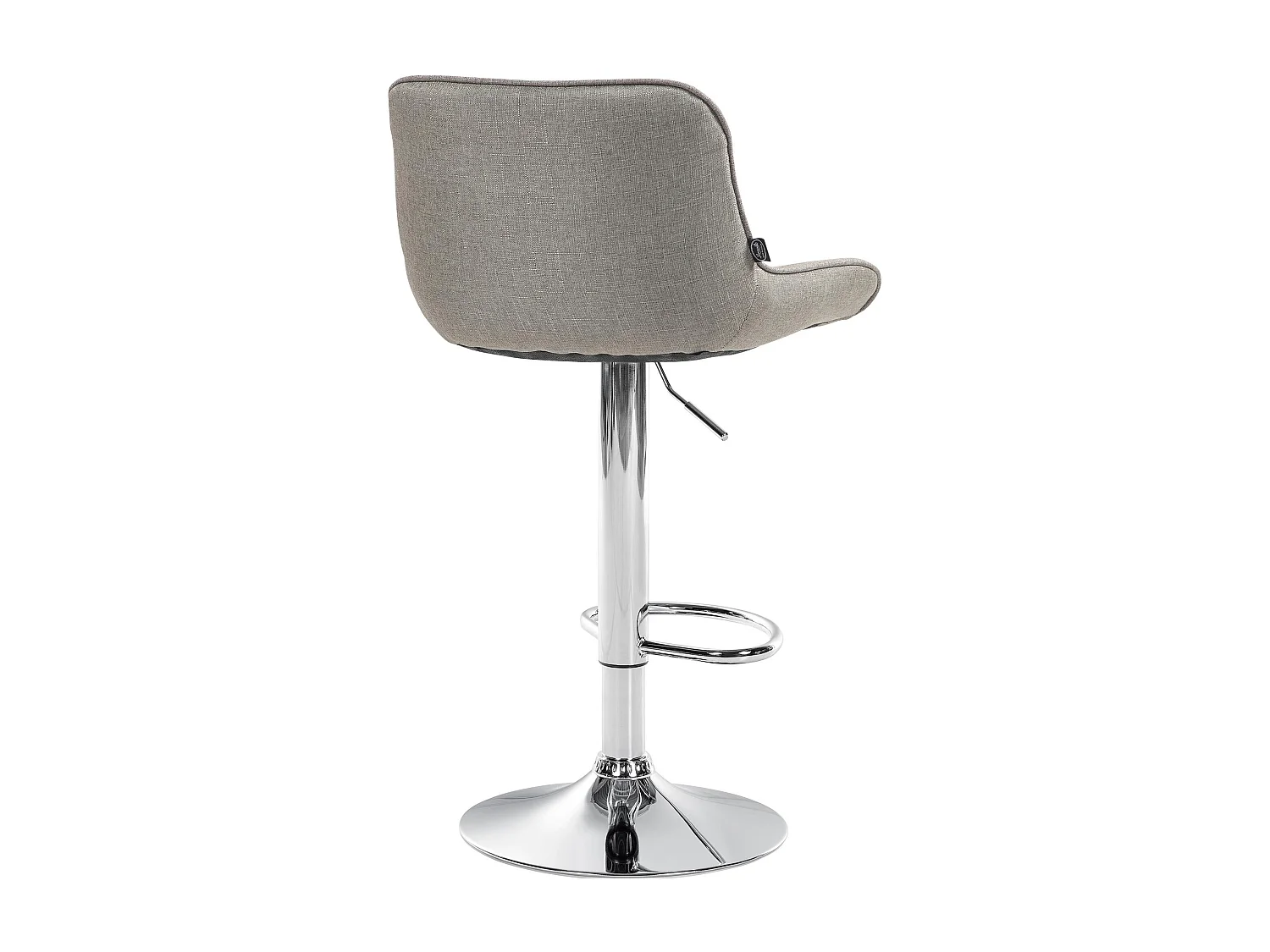 Lot de 2  Tabouret de bar - Tissu & Chrome - Taupe - Vonore